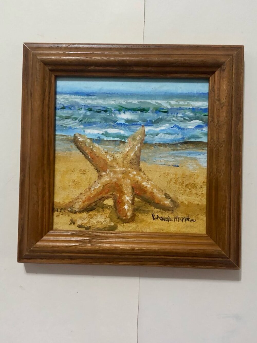 Starfish in the Sand Ocean Painting